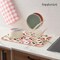 Printed Dish Drying Mats for Kitchen Counter 2 Pack Absorbent Reversible Drying Mats Microfiber Kitchen Countertop Protector Dishes Drying Pad Extra Large 18"x24" Dish Mat